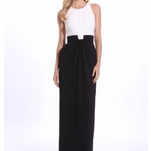 Two-tone Column Long Dress